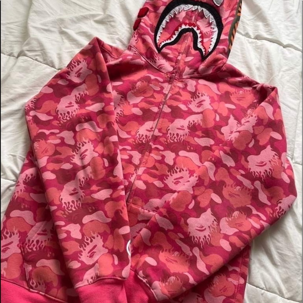 PINK BAPE HOODIE